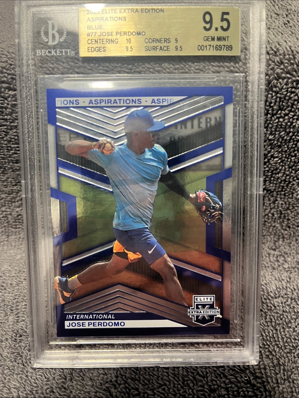 2023 Elite Extra Edition Aspirations Jose Perdomo - Beckett 9.5 Gem Mint 33/349